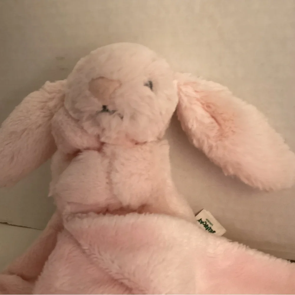 Jellycat bashfull bunny lovey blanket 13”x13” - Picture 1 of 8